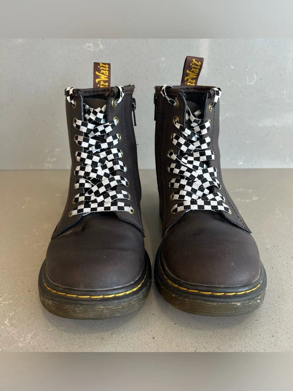 Dr. Martens 1460 J Boots Youth Kids Size 3 US Brown Boots Zipper